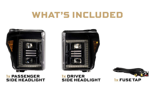 11-16 Ford Super Duty XB Hybrid LED Headlights
