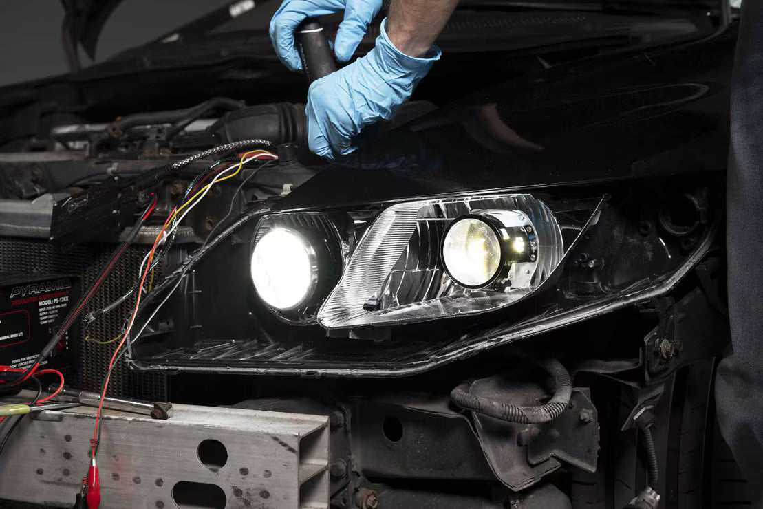 Bi-Xenon: Morimoto Mini H1 9.0 Headlight Projector Retrofit 2.5" LHD