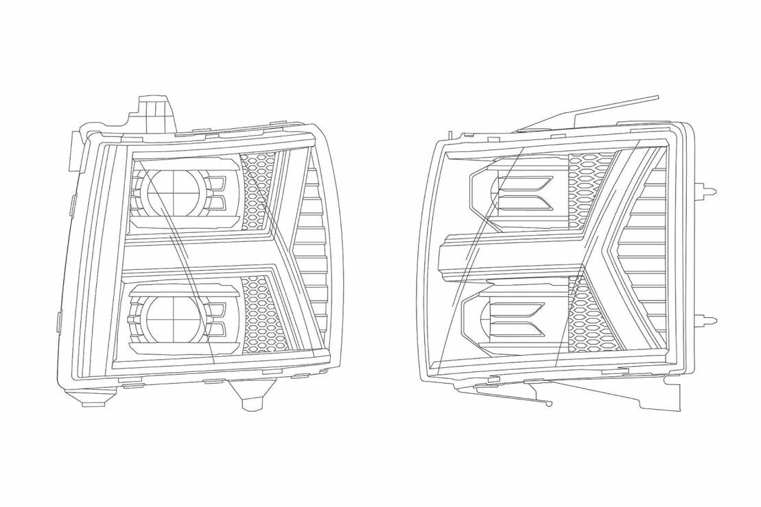 07-13 Chevrolet Silverado Luxx Headlights