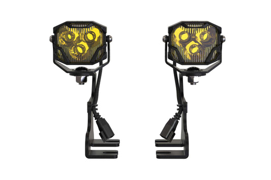Morimoto 4Banger Ditch Light Kit: 09-14 F150 (HXB Yellow SAE Wide Beam)
