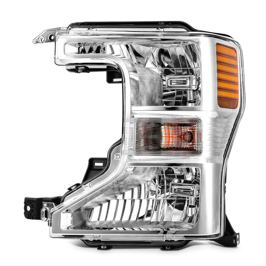 20-22 Ford Superduty Chrome Housing With Orange Reflector Halogen Headlights