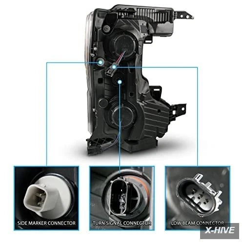 20-22 Ford F250 F350 F450 Superduty Black Projector V2 Headlights