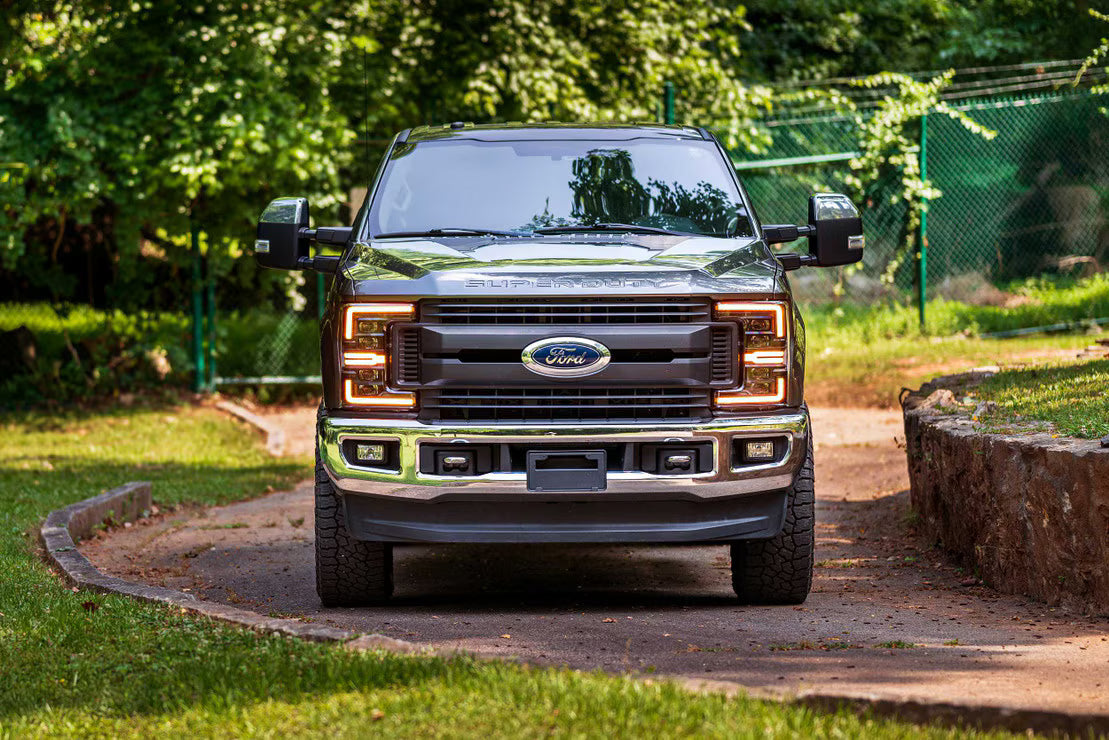 17-19 Ford Super Duty XB LED Headlights ( AMBER DRL )