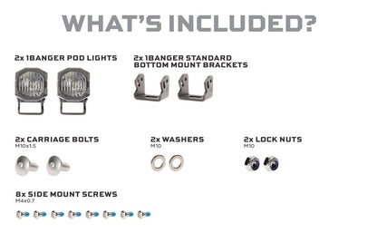 1Banger LED Pods: HXB Flood Beam