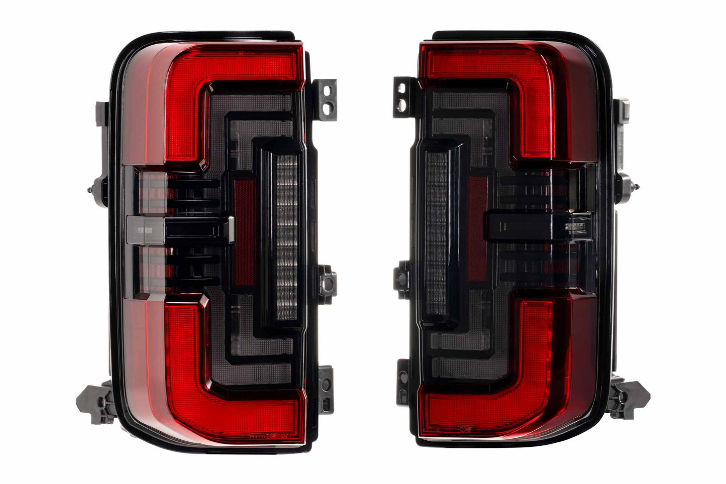XB LED Tail Lights: Ford Bronco (21+ / Red Lens / Set)