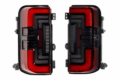 XB LED Tail Lights: Ford Bronco (21+ / Red Lens / Set)