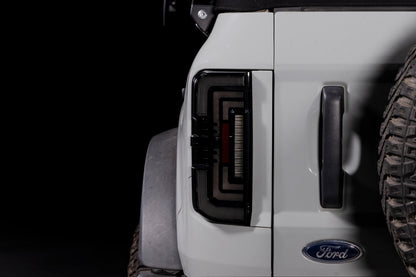 XB LED Tail Lights: Ford Bronco (21+ / Red Lens / Set)