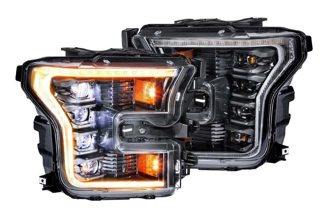 15-17 Ford F-150 XB LED Headlights ( AMBER DRL )