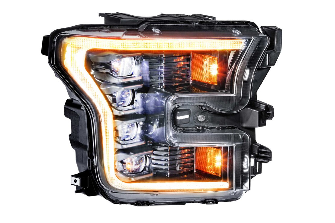 15-17 Ford F-150 XB LED Headlights ( AMBER DRL )