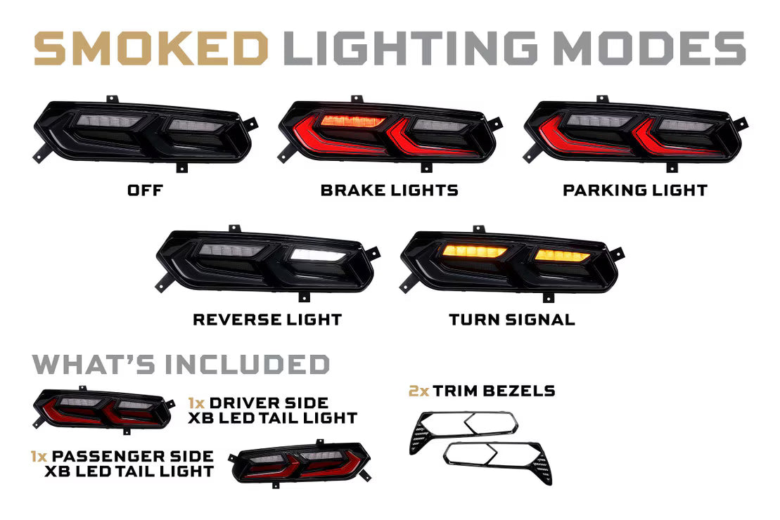 14-19 Chevrolet Corvette C7 XB LED Tail Lights (Smoked)