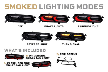 14-19 Chevrolet Corvette C7 XB LED Tail Lights (Smoked)