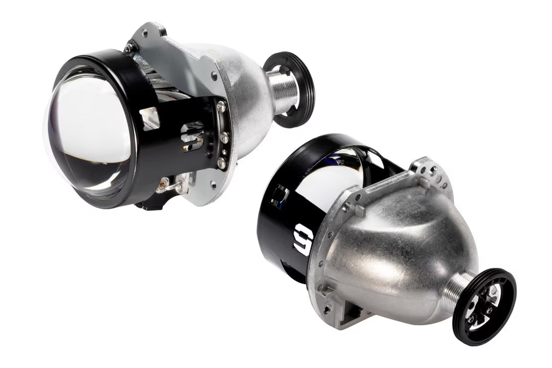 Bi-Xenon: Morimoto Mini H1 9.0 Headlight Projector Retrofit 2.5" LHD
