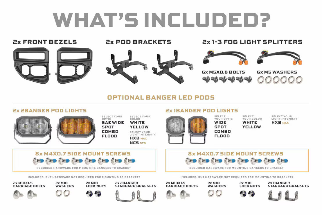 20-22 Ford Super Duty OE LED Banger LED Fog Lights
