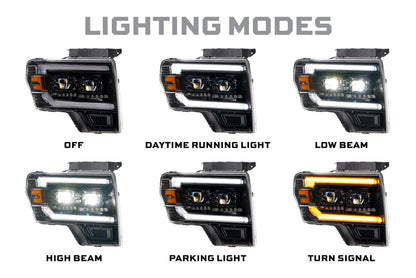 10-14 Ford SVT Raptor XB Evo Hybrid LED Headlights