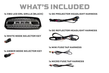 19-24 Dodge Ram 1500 Classic XBG LED DRL Grille (Black)