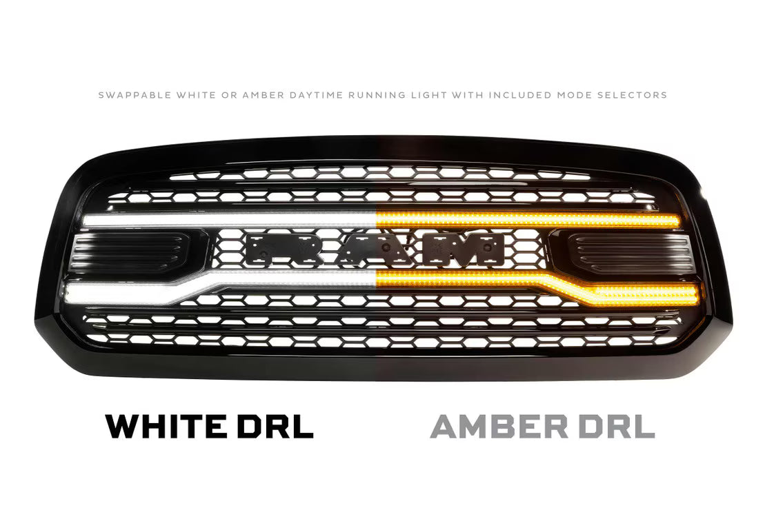 19-24 Dodge Ram 1500 Classic XBG LED DRL Grille (Black)