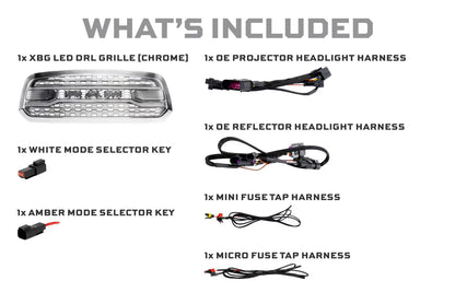19-24 Dodge Ram 1500 Classic XBG LED DRL Grille (Chrome)