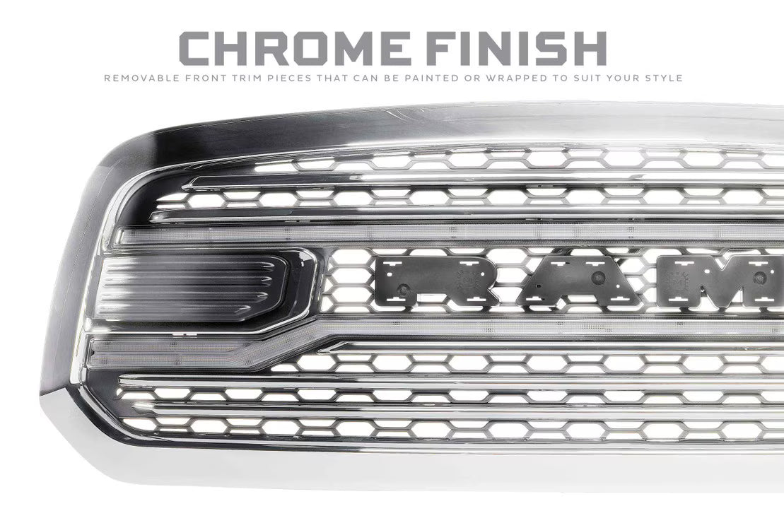 19-24 Dodge Ram 1500 Classic XBG LED DRL Grille (Chrome)