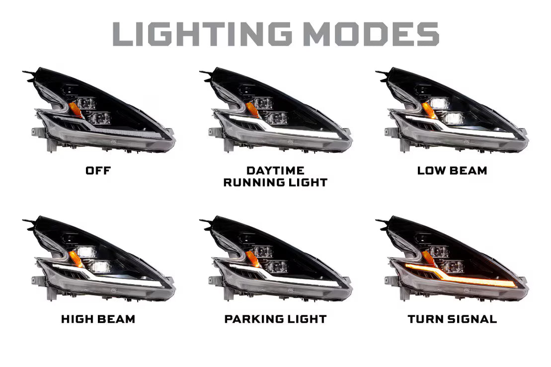09-21 Nissan 370Z XB Evo Hybrid LED Headlights