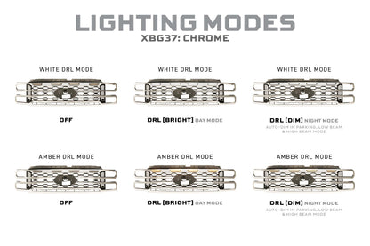 XBG LED Grille: 23-27 Super Duty (Chrome / Each)