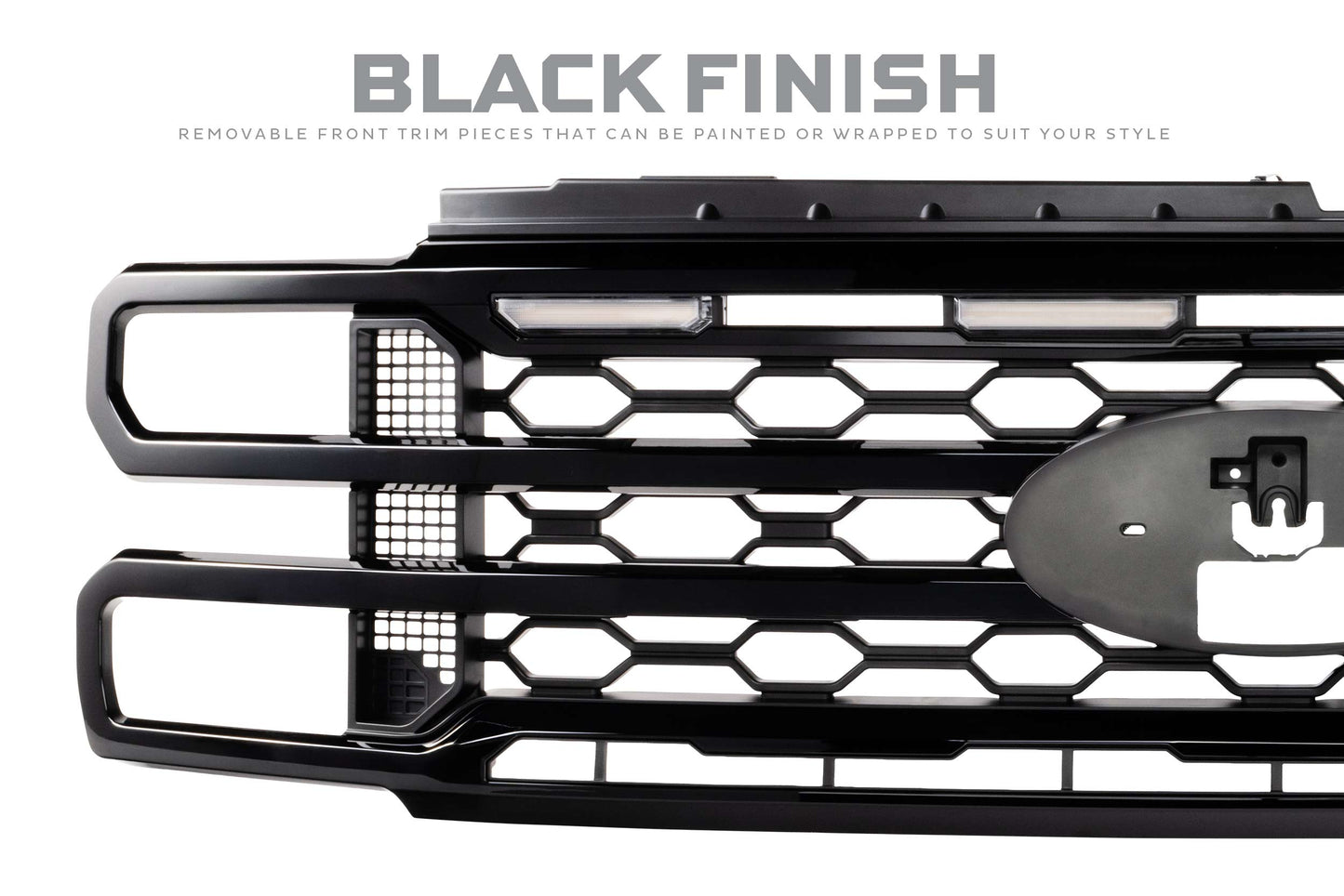 XBG LED Grille: 23-27 Super Duty (Black / Each)