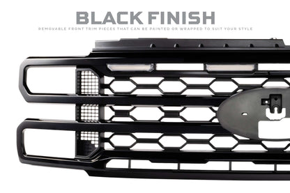 XBG LED Grille: 23-27 Super Duty (Black / Each)