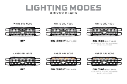 XBG LED Grille: 23-27 Super Duty (Black / Each)