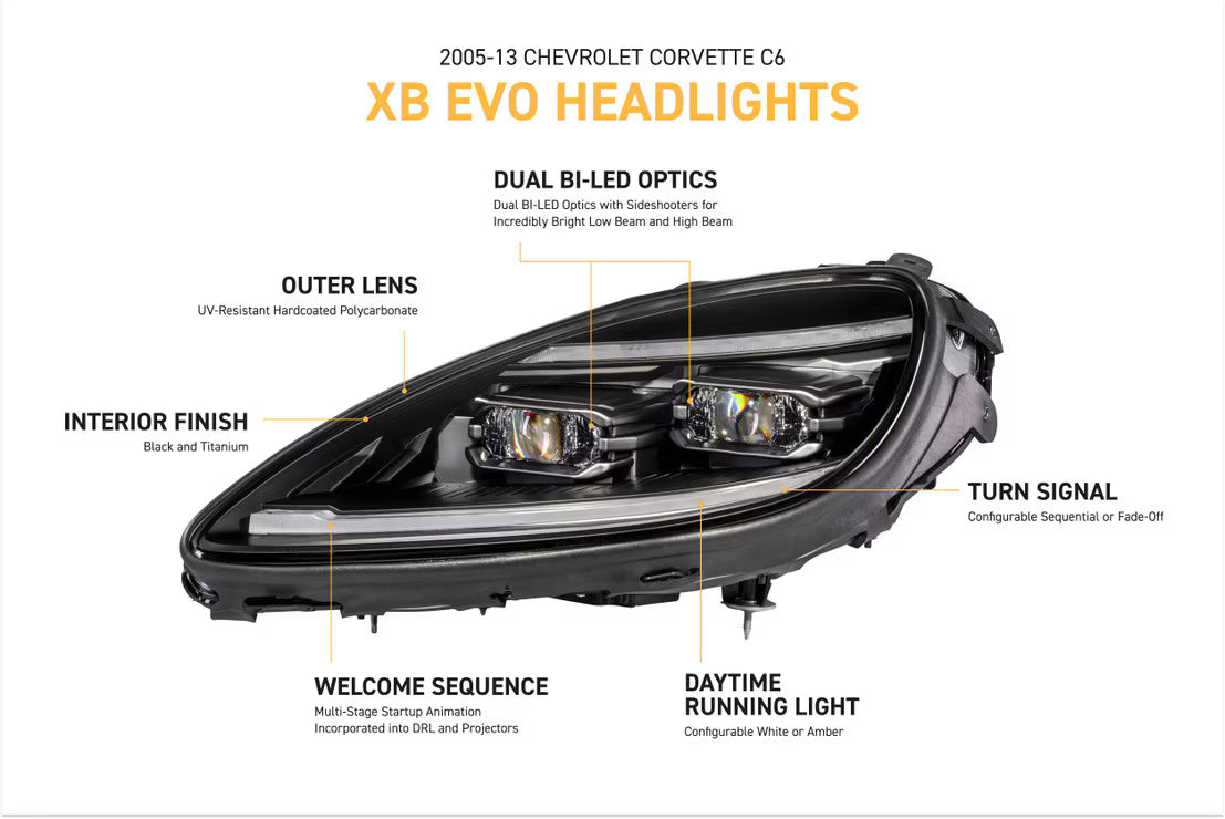 05-13 Chevrolet Corvette XB Evo LED Headlights