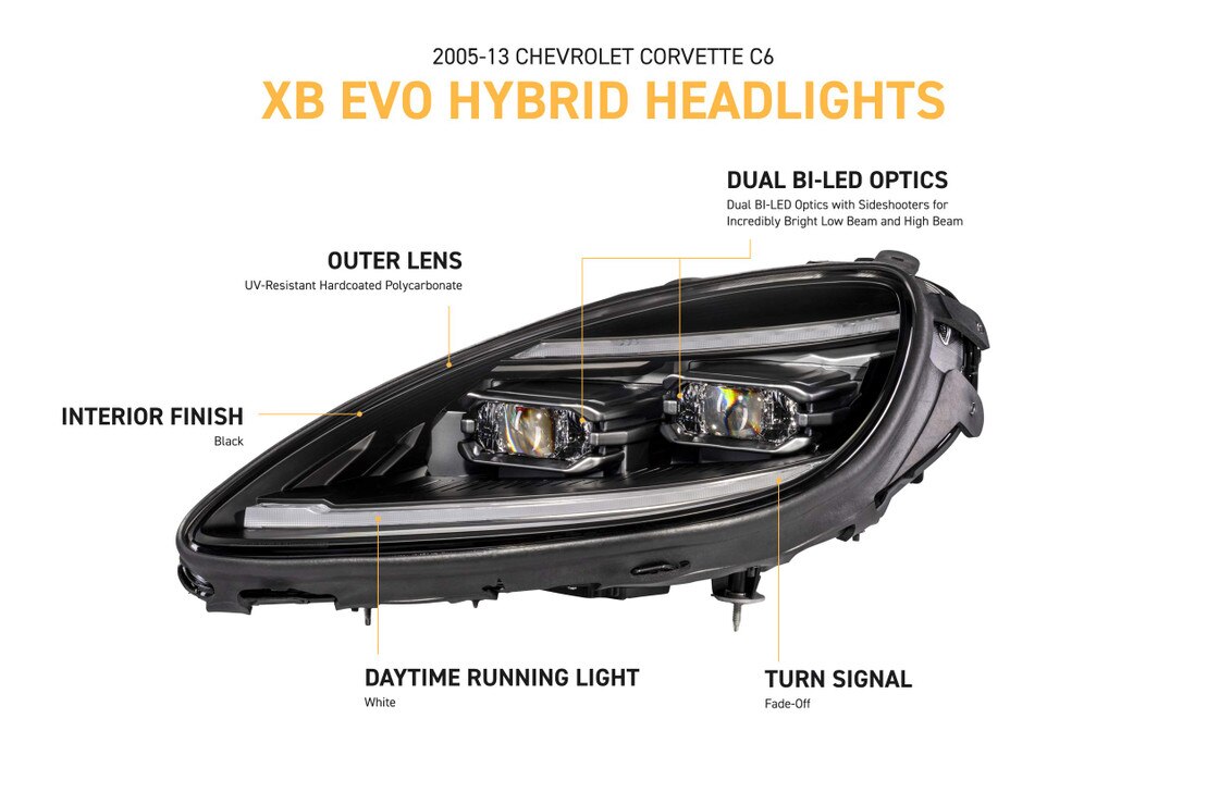 05-13 Chevrolet Corvette XB Evo Hybrid LED Headlights