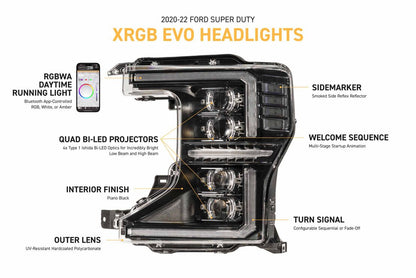 20-22 Ford Super Duty XRGB Evo LED Headlights