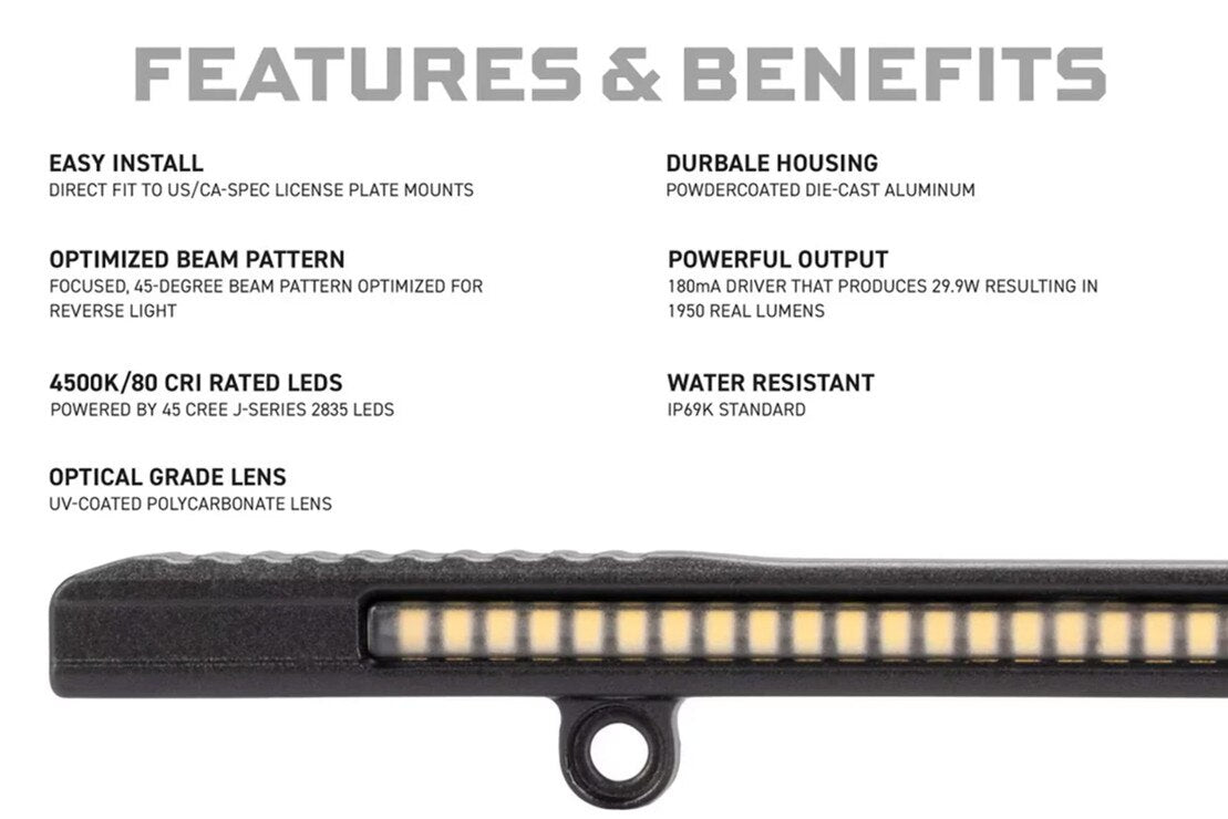 Plug-n-Play Backup Light Boost Bar