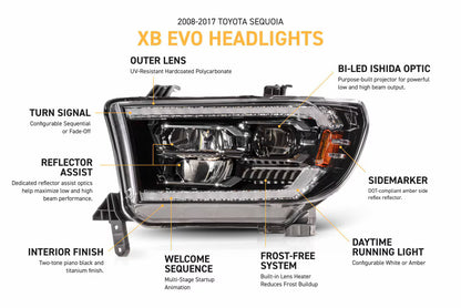 08-17 Toyota Sequoia XB Evo LED Headlights
