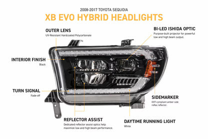 08-17 Toyota Sequoia XB Evo Hybrid LED Headlights