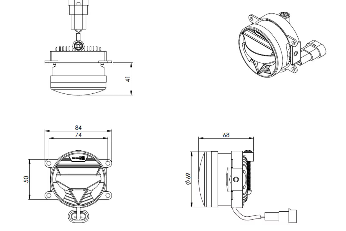 Universal XB LED Fog Lights (70mm)