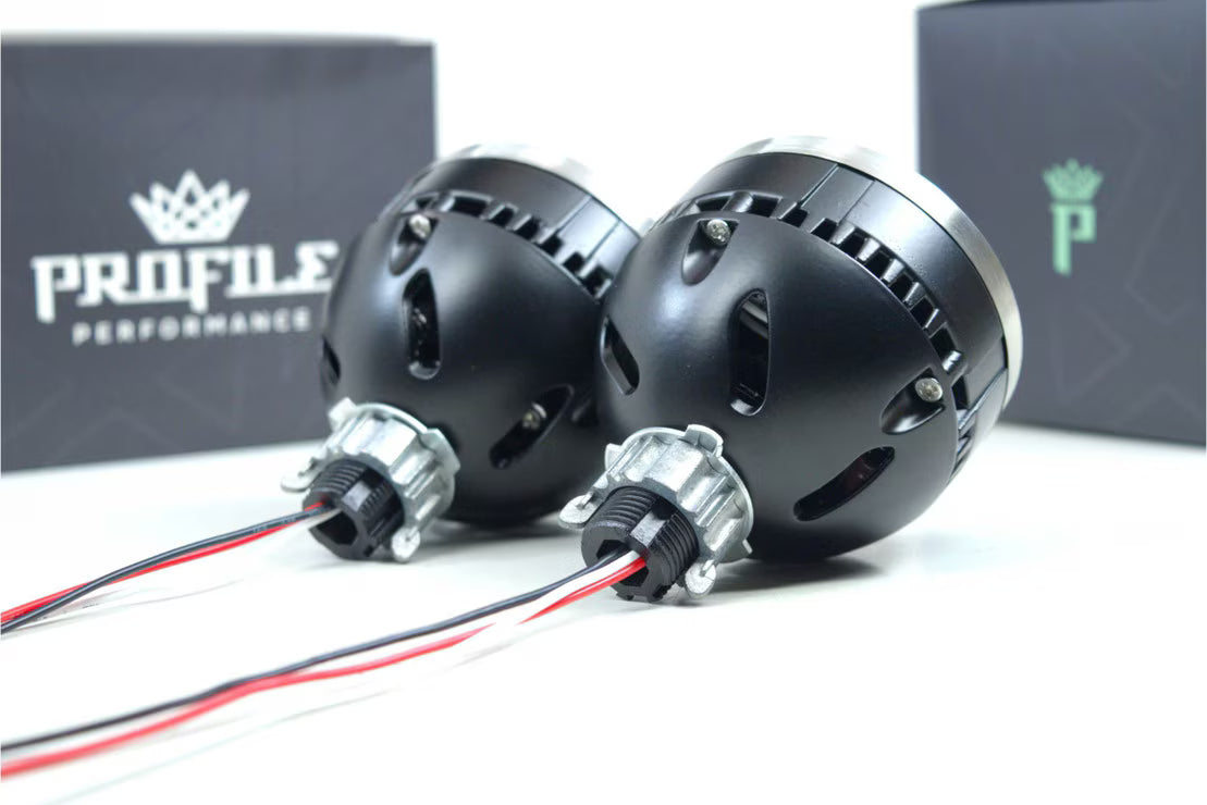 High Beam: Profile Hi-Lens 2.0 LED Headlight Projector Retrofit 3" LHD