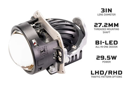 Bi-LED: Morimoto M LED 2.0 Headlight Projector Retrofit 3" LHD