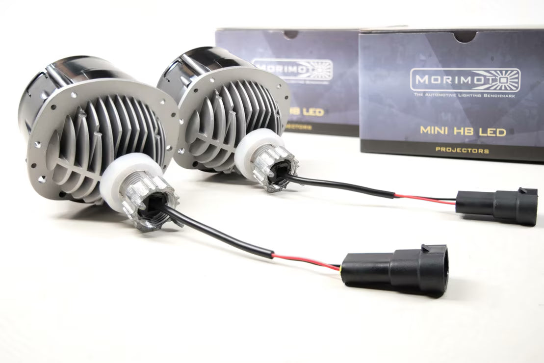 High Beam: Morimoto Mini HB LED Headlight Projector Retrofit 2.5" LHD