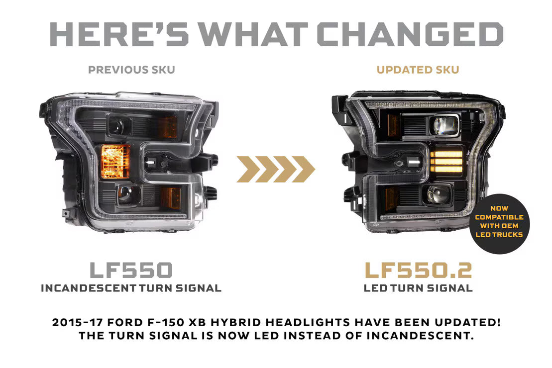 15-17 Ford F-150 XB Hybrid LED Headlights