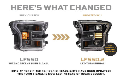 15-17 Ford F-150 XB Hybrid LED Headlights