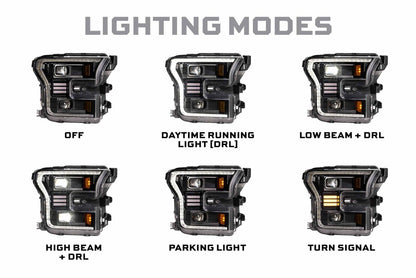 15-17 Ford F-150 XB Hybrid LED Headlights