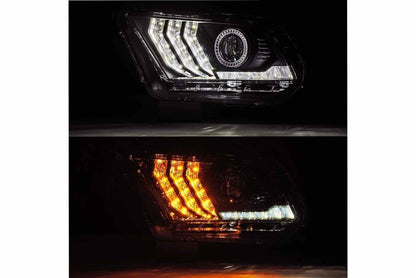10-12 Ford Mustang Luxx Headlights