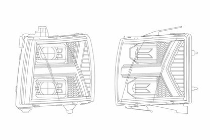 07-13 Chevrolet Silverado Luxx Headlights