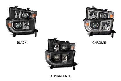 ARex (PRO-Series) Halogen Headlights:: Toyota Tundra (07-13) - Matte Black / Chrome (Set) (w/ Auto-Leveling)