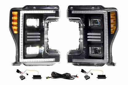 17-19 Ford Super Duty XB Hybrid LED Headlights