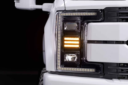 17-19 Ford Super Duty XB Hybrid LED Headlights