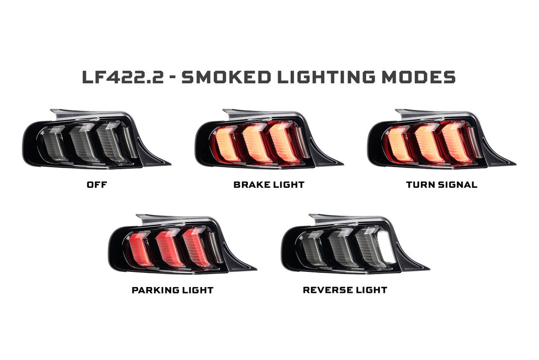 10-12 Ford Mustang Facelift XB LED Tail Lights (Smoked)