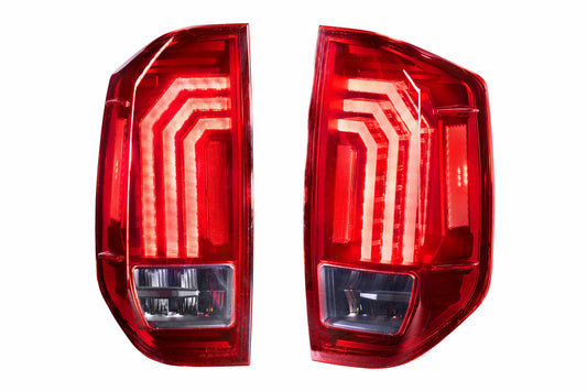 XB LED Tail Lights: 14-21 Toyota Tundra (Red Lens / Set)