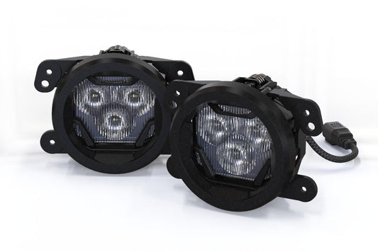 18-26 Jeep Wrangler JL/20-26 Gladiator JT 4Banger LED Fog Lights