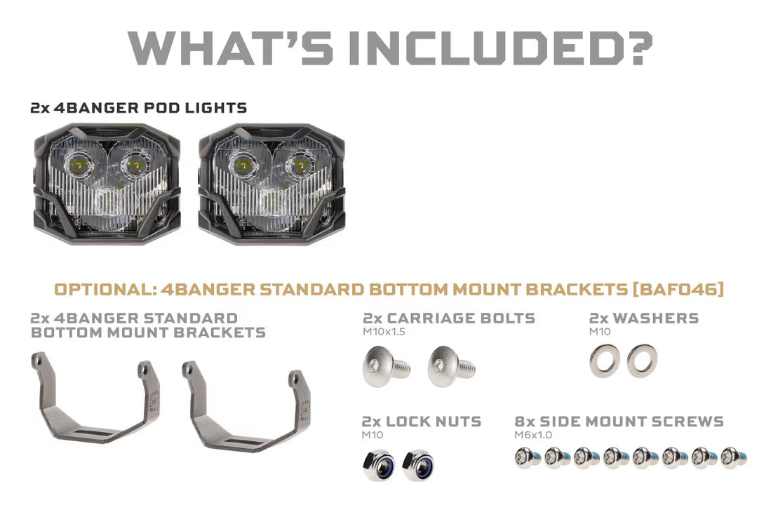 4Banger LED Pods: NCS Wide Beam