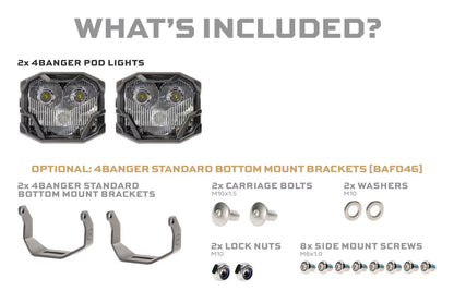 4Banger LED Pods: NCS Wide Beam
